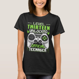 Level 13 Unlocked Official Teenager Video Game 13t T-shirt