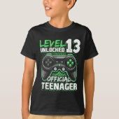 Level 13 Unlocked Official Teenager Video Game 13t T-shirt (Voorkant)