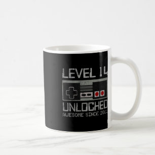Level 14 Ontgrendeld 14e Verjaardag 14 Jaar Oude V Koffiemok