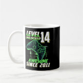 Level 14 Ontgrendeld Geweldig Sinds 2011 14e Verja Koffiemok (Links)