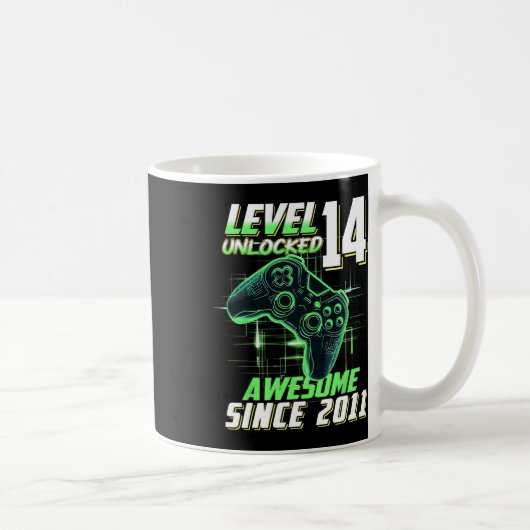 Level 14 Ontgrendeld Geweldig Sinds 2011 14e Verja Koffiemok (Rechts)