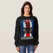 Level 14 Unlocked 14th Birthday Game 4th Of July B Trui (Voorkant volledig)