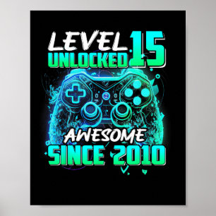 Level 15 Ontgrendeld Geweldig Sinds 2010 15e Verja Poster