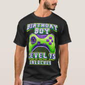 Level 15 Unlocked Video Game 15th Birthday Gamer B T-shirt (Voorkant)