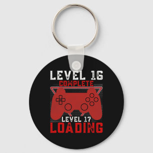 Level 16 Complete Level 17 Loading Gamer Verjaarda Sleutelhanger
