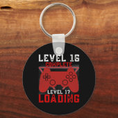 Level 16 Complete Level 17 Loading Gamer Verjaarda Sleutelhanger (Voorkant)