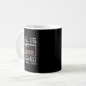 Level 16 Ontgrendeld 16e Verjaardag 16 Jaar Oude V Koffiemok (Voorkant links)