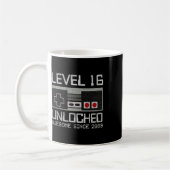 Level 16 Ontgrendeld 16e Verjaardag 16 Jaar Oude V Koffiemok (Links)