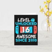 Level 16 Ontgrendeld Geweldig Sinds 2010 16e Verja Kaart (Gele Bloem)