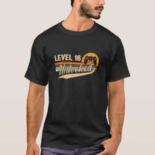 Level 16 Ontgrendeld Videospeler - Retro 16 Jaar V T-shirt