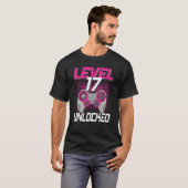 Level 17 17e Birthday Gaming 17 jaar Ol T-shirt (Voorkant volledig)