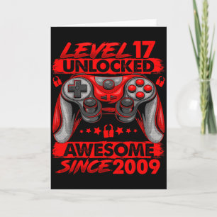 Level 17 Ontgrendeld 17 Jaar Oude Jongens 17e Verj Kaart