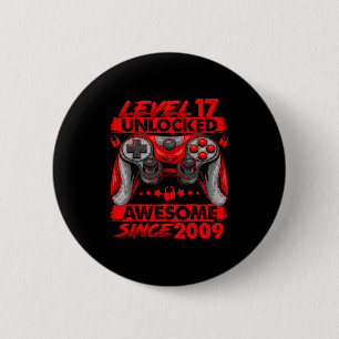 Level 17 Ontgrendeld 17 Jaar Oude Jongens 17e Verj Ronde Button 5,7 Cm