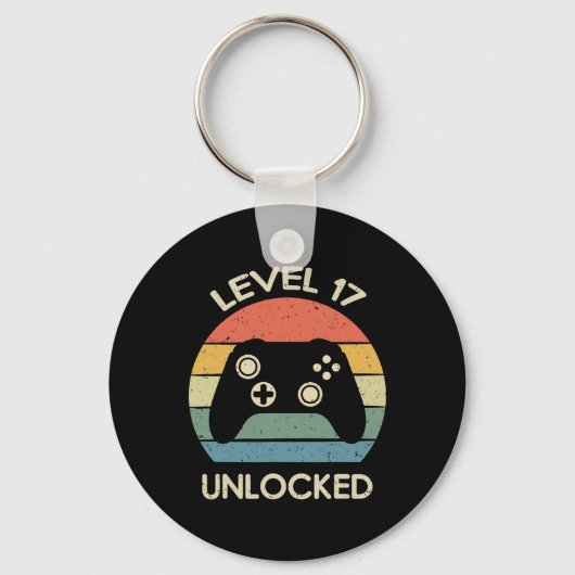 Level 17 Ontgrendeld 17e Gaming Verjaardag Control Sleutelhanger (Voorkant)