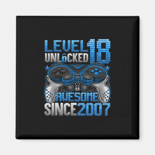 Level 18 Ontgrendeld 18 Jaar Oude Cadeaus Jongens  Magneet