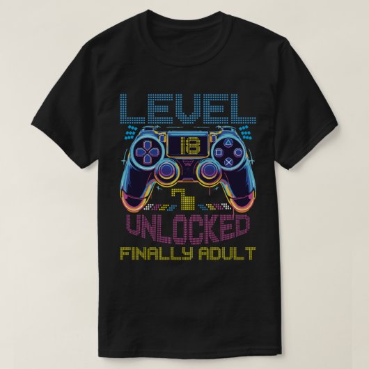 Level 18 Ontgrendeld – Eindelijk Volwassen! T-shirt (Design voorkant)