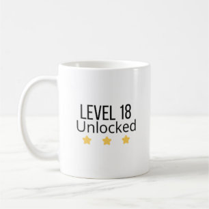 Level 18 Ontgrendeld Geel Verjaardagsmok  Koffiemok