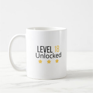Level 18 Ontgrendeld Geel Verjaardagsmok  Koffiemok