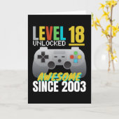 Level 18 Ontgrendeld Geweldig Sinds 2003 Kaart (Gele Bloem)