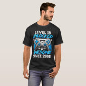 Level 18 Unlocked 18 Year Old Boys 18th Birthday B T-shirt (Voorkant volledig)
