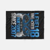 Level 18 Unlocked 18 Year Old Gifts Boys 18th Birt Fleece Deken (Voorkant (Horizontaal))