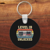 Level 19 Ontgrendeld 19 Jaar Oud Cadeau Grappige G Sleutelhanger (Voorkant)