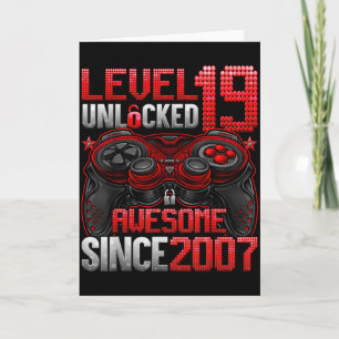 Level 19 Ontgrendeld 19 Jaar Oude Jongens 19e Verj Kaart