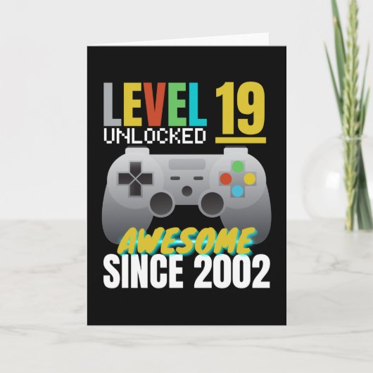 Level 19 Ontgrendeld Geweldig Sinds 2002 Kaart (Voorkant)