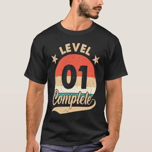 Level 1 Complete  1st Wedding Anniversary for Him  T-shirt (Voorkant)