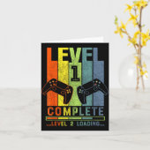 Level 1 Complete Gamer Gift 1 Years Wedding Annive Kaart (Gele Bloem)