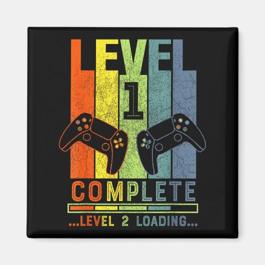Level 1 Complete Gamer Gift 1 Years Wedding Annive Magneet (Voorkant)