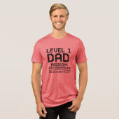 Level 1 Papa Missie Menselijke Levens Behouden Gra Tri-Blend Shirt (Voorkant volledig)