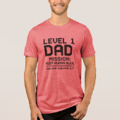 Level 1 Papa Missie Menselijke Levens Behouden Gra Tri-Blend Shirt (Voorkant)
