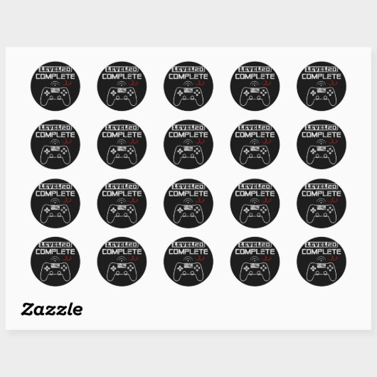 Level 20 Compleet 20e trouwdag vrouwen M Ronde Sticker (Vel)
