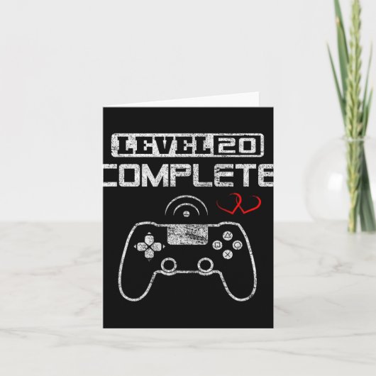 Level 20 Compleet 20ste Huwelijksverjaardag Vrouwe Kaart (Voorkant)