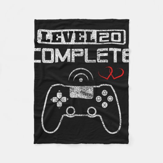Level 20 Complete 20e bruiloft Jubileum Vrouwen M Fleece Deken (Voorkant)