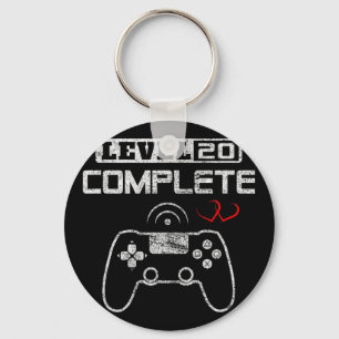 Level 20 Complete 20e bruiloft Jubileum Vrouwen M Sleutelhanger