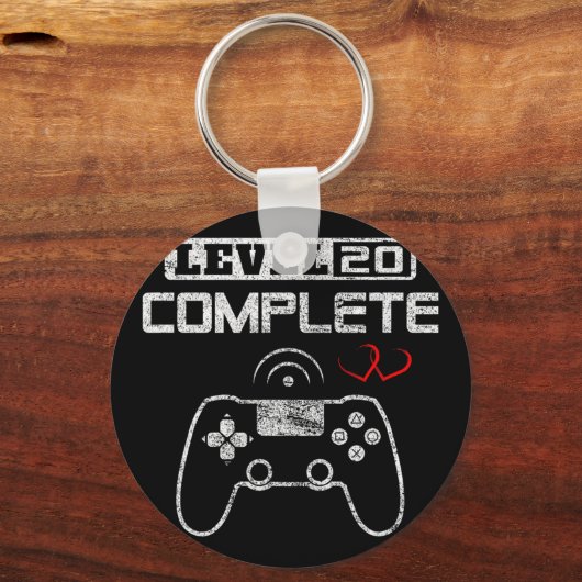 Level 20 Complete 20e bruiloft Jubileum Vrouwen M Sleutelhanger (Voorkant)