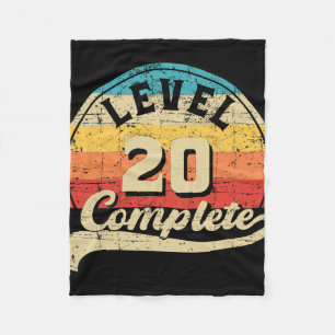 Level 20 Complete Gamer T-shirt 20ste bruiloft Ann Fleece Deken