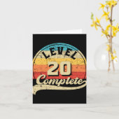 Level 20 Complete Gamer T-shirt 20ste bruiloft Ann Kaart (Gele Bloem)