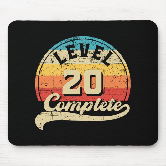 Level 20 Complete Gamer T-shirt 20ste bruiloft Ann Muismat (Voorkant)