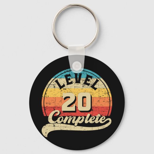 Level 20 Complete Gamer T-shirt 20ste bruiloft Ann Sleutelhanger (Voorkant)