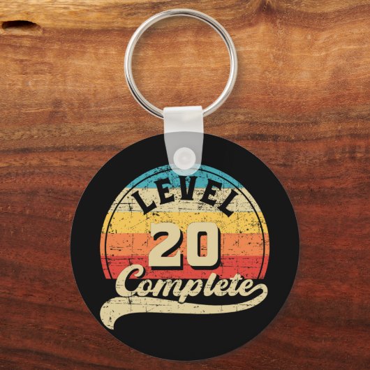 Level 20 Complete Gamer T-shirt 20ste bruiloft Ann Sleutelhanger (Voorkant)