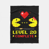 Level 20 Complete Gamers 20th Wedding Anniversary Fleece Deken (Voorkant)