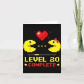 Level 20 Complete Gamers 20th Wedding Anniversary  Kaart (Voorkant)