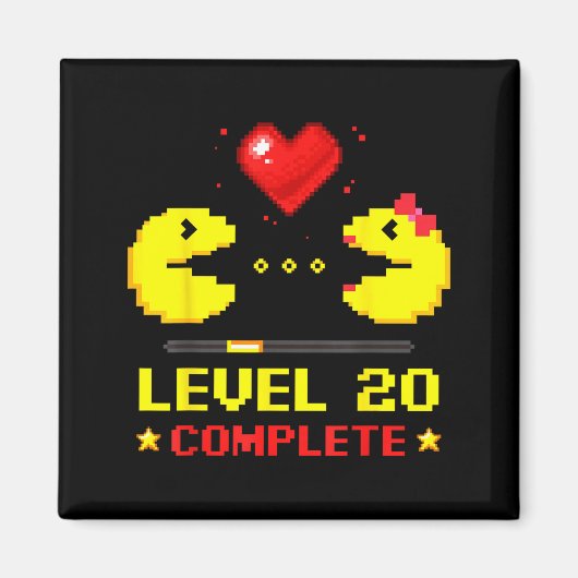 Level 20 Complete Gamers 20th Wedding Anniversary  Magneet (Voorkant)