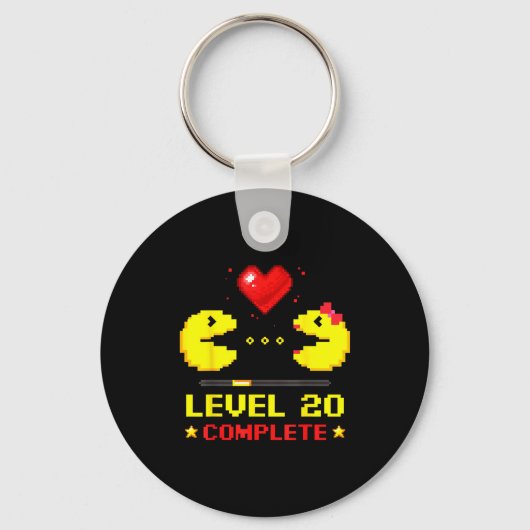 Level 20 Complete Gamers 20th Wedding Anniversary  Sleutelhanger (Voorkant)