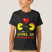 Level 20 Complete Gamers 20th Wedding Anniversary  T-shirt (Voorkant)