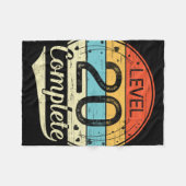 Level 20 Complete Retro 20e bruiloft Jubileum T Fleece Deken (Voorkant (Horizontaal))