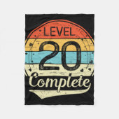 Level 20 Complete Retro 20e bruiloft Jubileum T Fleece Deken (Voorkant)
